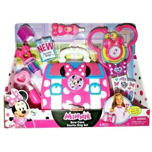 Disney Junior Minnie Mouse Bow-Care Doctor Bag Set 8 Pieces NEW‎ NIB
